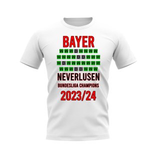 Bayer Neverlusen Leverkusen Bundesliga Winners T-Shirt 2023-24 (White)