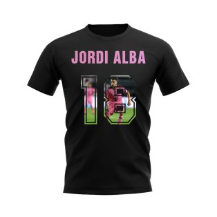 Jordi Alba Name And Number Inter Miami T-Shirt (Black)