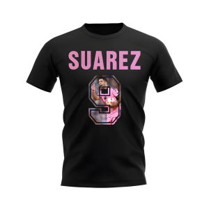 Luis Suarez Name And Number Inter Miami T-Shirt (Black)