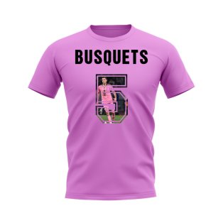 Sergio Busquets Name And Number Inter Miami T-Shirt (Pink)