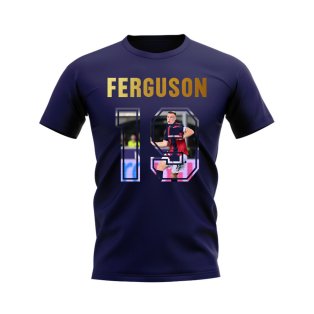 Lewis Ferguson Name And Number Bologna T-Shirt (Navy)