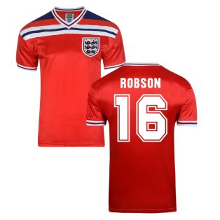 Score Draw England World Cup 1982 Away Shirt (Robson 16)