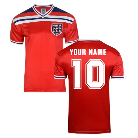Score Draw England World Cup 1982 Away Shirt (Your Name)