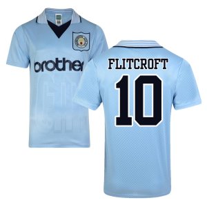 Score Draw Man City 1996 Home Shirt (Flitcroft 10)