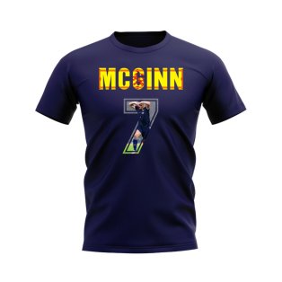 John McGinn Name And Number Scotland T-Shirt (Navy)