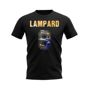 Frank Lampard Name And Number Chelsea T-Shirt (Black)