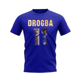 Didier Drogba Name And Number Chelsea T-Shirt (Blue)