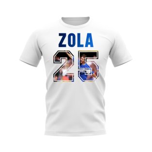 Gianfranco Zola Name And Number Chelsea T-Shirt (White)