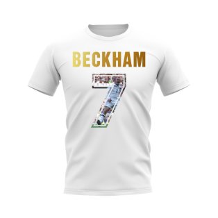 David Beckham Name And Number England T-Shirt (White)
