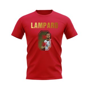 Frank Lampard Name And Number England T-Shirt (Red)