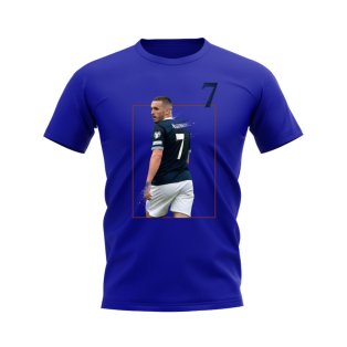 John McGinn Scotland Fade T-Shirt (Blue)