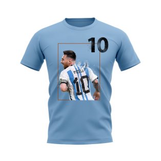 Lionel Messi Argentina Fade T-Shirt (Sky Blue)