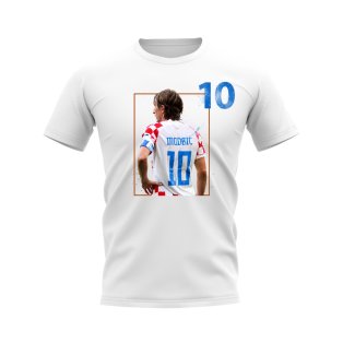 Luka Modric Croatia Fade T-Shirt (White)