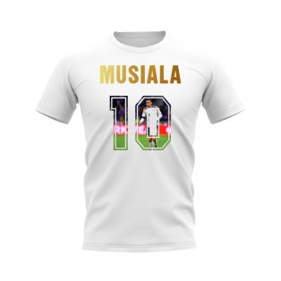 Jamal Musiala Name And Number Germany T-Shirt (White)