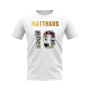 Lothar Matthaus Name And Number Germany T-Shirt (White)