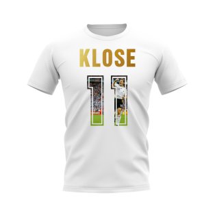 Miroslav Klose Name And Number Germany T-Shirt (White)