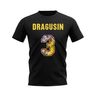 Radu Dragusin Name And Number Romania T-Shirt (Black)