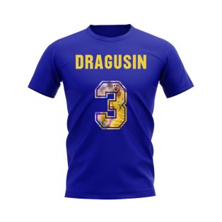 Radu Dragusin Name And Number Romania T-Shirt (Blue)