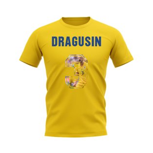 Radu Dragusin Name And Number Romania T-Shirt (Yellow)