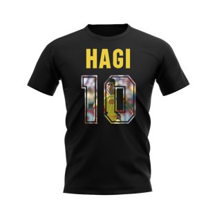 Gheorghe Hagi Name And Number Romania T-Shirt (Black)