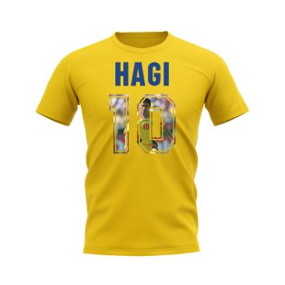 Gheorghe Hagi Name And Number Romania T-Shirt (Yellow)