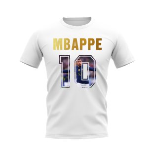 Kylian Mbappe Name And Number France T-Shirt (White)