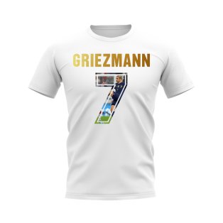 Antoine Griezmann Name And Number France T-Shirt (White)