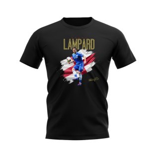 Frank Lampard Chelsea Flag T-Shirt (Black)