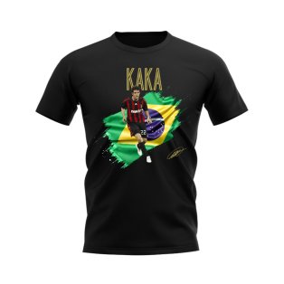 Kaka AC Milan Flag T-Shirt (Black)