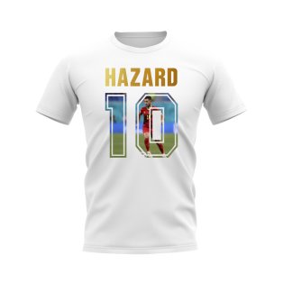 Eden Hazard Name And Number Belgium T-Shirt (White)