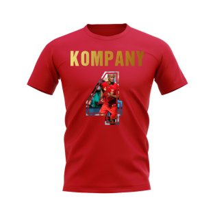 Vincent Kompany Name And Number Belgium T-Shirt (Red)