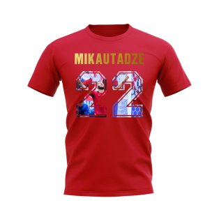 Georges Mikautadze Name And Number Georgia T-Shirt (Red)