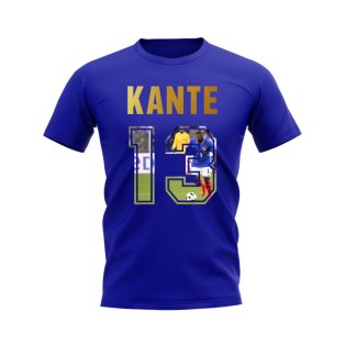 Ngolo Kante Name And Number France T-Shirt (Blue)