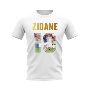Zinedine Zidane Name And Number France T-Shirt (White)