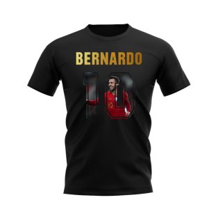 Bernardo Silva Name And Number Portugal T-Shirt (Black)