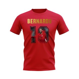 Bernardo Silva Name And Number Portugal T-Shirt (Red)