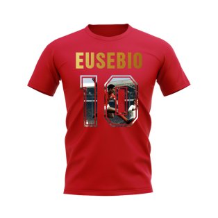 Eusebio Name And Number Portugal T-Shirt (Red)