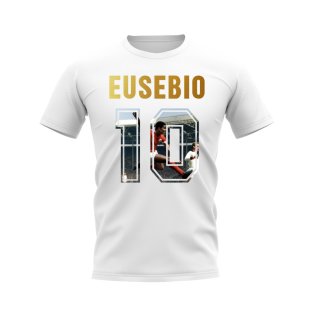 Eusebio Name And Number Portugal T-Shirt (White)