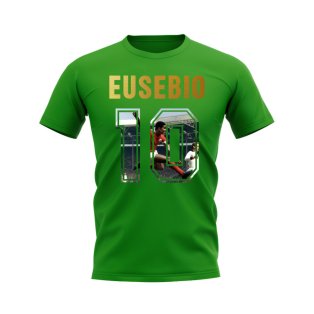 Eusebio Name And Number Portugal T-Shirt (Green)