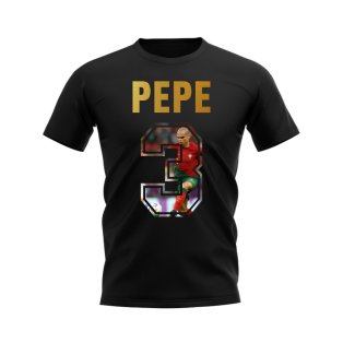 Pepe Name And Number Portugal T-Shirt (Black)