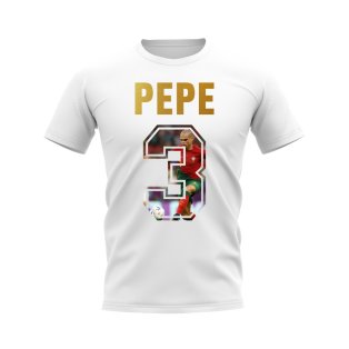 Pepe Name And Number Portugal T-Shirt (White)