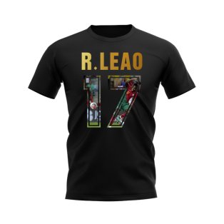 Rafael Leao Name And Number Portugal T-Shirt (Black)
