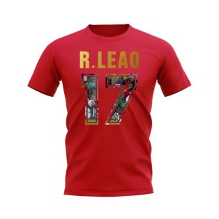 Rafael Leao Name And Number Portugal T-Shirt (Red)
