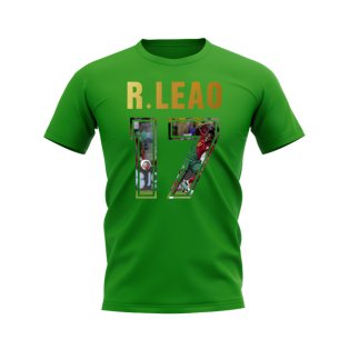 Rafael Leao Name And Number Portugal T-Shirt (Green)