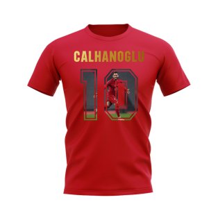 Hakan Calhanoglu Name And Number Turkey T-Shirt (Red)