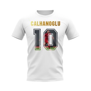 Hakan Calhanoglu Name And Number Turkey T-Shirt (White)