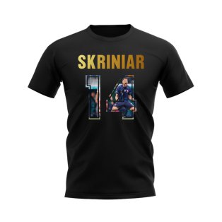 Milan Skriniar Name And Number Slovakia T-Shirt (Black)