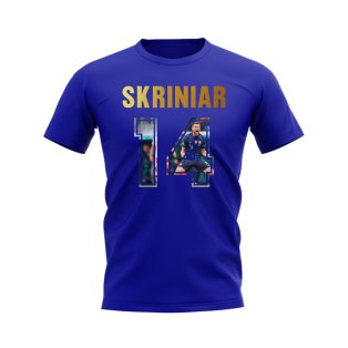 Milan Skriniar Name And Number Slovakia T-Shirt (Blue)