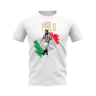 Andrea Pirlo Juventus Flag T-Shirt (White)