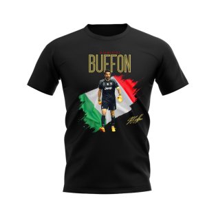 Gianluigi Buffon Juventus Flag T-Shirt (Black)